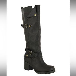 MIA SABATO tall black zipper boot